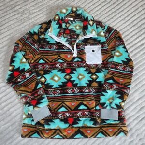 Beotyshow Mens Aztec Fleece Fuzzy Sherpa‎ Pullover